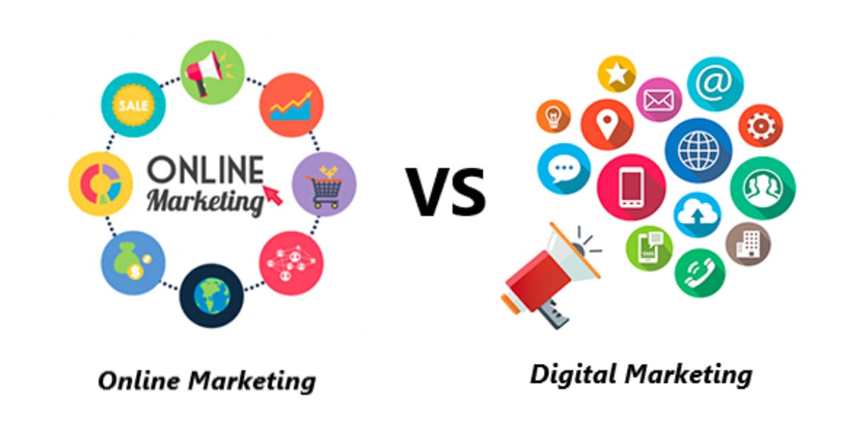 sự khác nhau giữa digital marketing và online marketing
