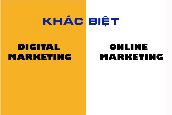 sự khác biệt giữa digital marketing và online marketing
